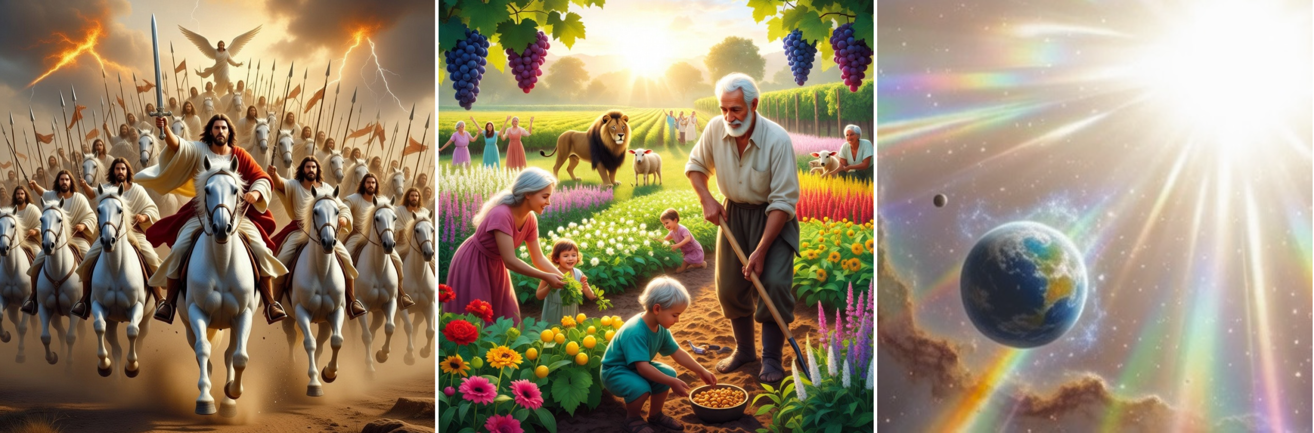 What is going to happen in the Gospel of the Kingdom — Messiah’s return, the 1,000-year reign, and eternal paradise on the new earth — His Finished Work